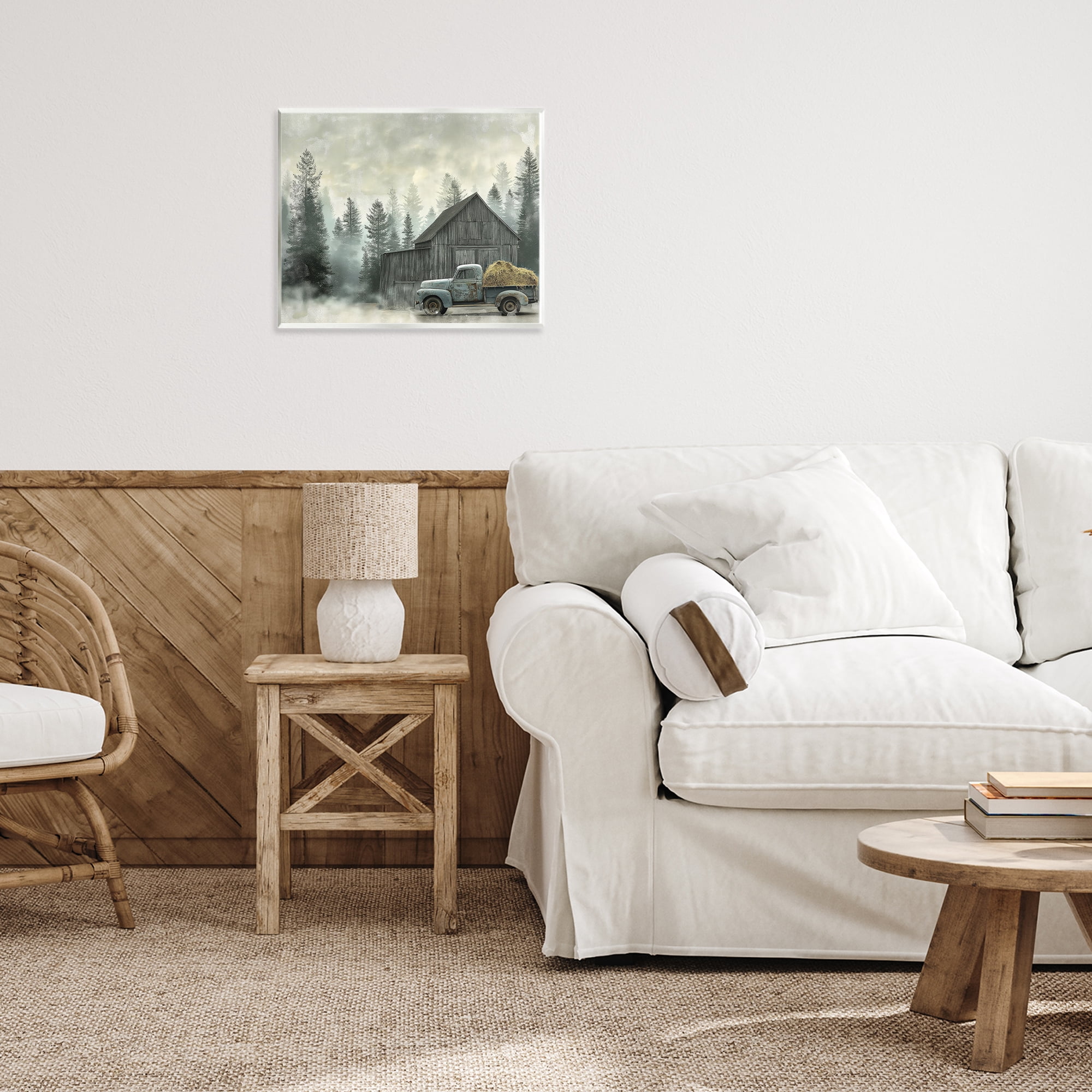 Stupell Industries Vintage Pickup at Misty Barn Wall Plaque Art, design by Imagine It Images