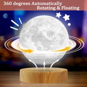 VGAzer Magnetic Levitation Moon Lamp,Floating LED Moon Light,Multicolor Moon Lamp,Rotating Night Light,Levitate & Rotate in Air,Cool Desk Decor Gadget , Tech Gifts for Kids