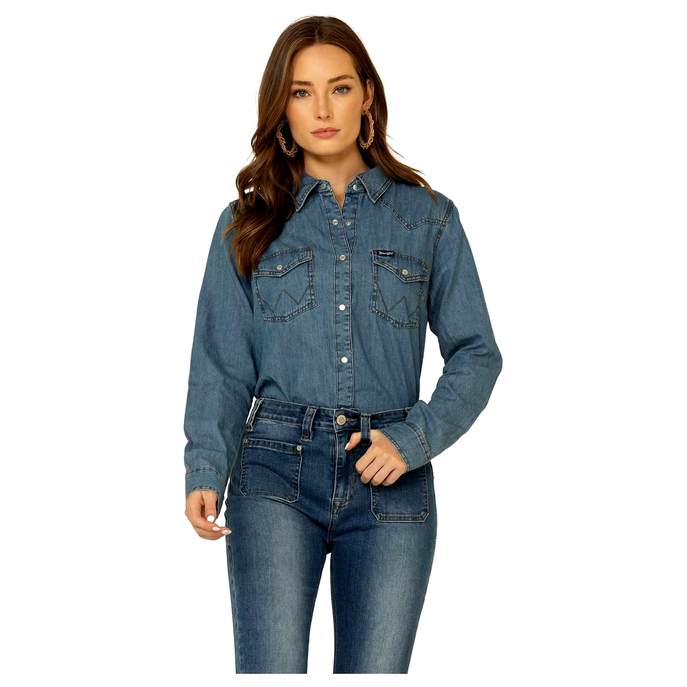 Wrangler® Women's Snap Denim Shirt