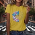thumbnail image 4 of HOMBOM Tops for Women Crewneck Tunic Tops Spring Floral Comfy Cute Graphic Womens Blouse, 4 of 6