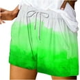 thumbnail image 2 of BRGZLK Women's Ultra-Soft Athletic Shorts Summer Trendy Tie Dyeprint Lace Up Elastic Jogger Sports Casual Shorts with Pocket Green M, 2 of 5