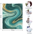 thumbnail image 4 of Teal Marble Gold Wave Pattern Blanket,Comfortable Soft Lamb Wool Throw Blanket,All Season,Warm Lightweight Blankets for Sofa Bed Couch Living Room Chair,30"x40", 4 of 4