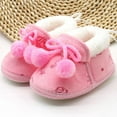 thumbnail image 3 of Girls Kids Cute Bow Slippers with Warm Plush Fleece House Slip-on Shoes, 3 of 6