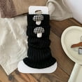 thumbnail image 4 of Yuanlong Womens Leg Warmers Ribbed Knit Checkered Pattern Stirrup Socks Cute Fashion Slouch Socks For Valentine' Day Spring, 4 of 6