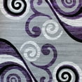thumbnail image 7 of Masada Rugs Area Rug Modern Contemporary Design 1100 Purple Grey White Black (4 Feet X 5 Feet), 7 of 7