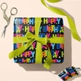 thumbnail image 4 of A house of tools Gaming Birthday Wrapping Paper for Boys Girls Kids Baby Shower,Black Gift Wrapping Paper with Colorful Gamepad, Pink Headphones, Happy Birthday, Easy to Store, Not Rolled., 4 of 13