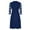 Blue, variant on Women's Lace Floral Sleeve Elegant Cocktail Dress Keyhole Crew Neck Knee Length A-Line Dresses for Party