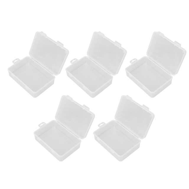 Rectangular Clear Container Box,5Pcs Clear Small Container Rectangular Mini Clear Storage Box Clear Small Storage Box Built for Professionals