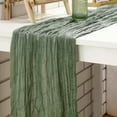 thumbnail image 5 of Camino de mesa de gasa 90x180CM Mantel de tela de queso grande Mantel de centro de mesa suave-Verde claro, 5 of 5