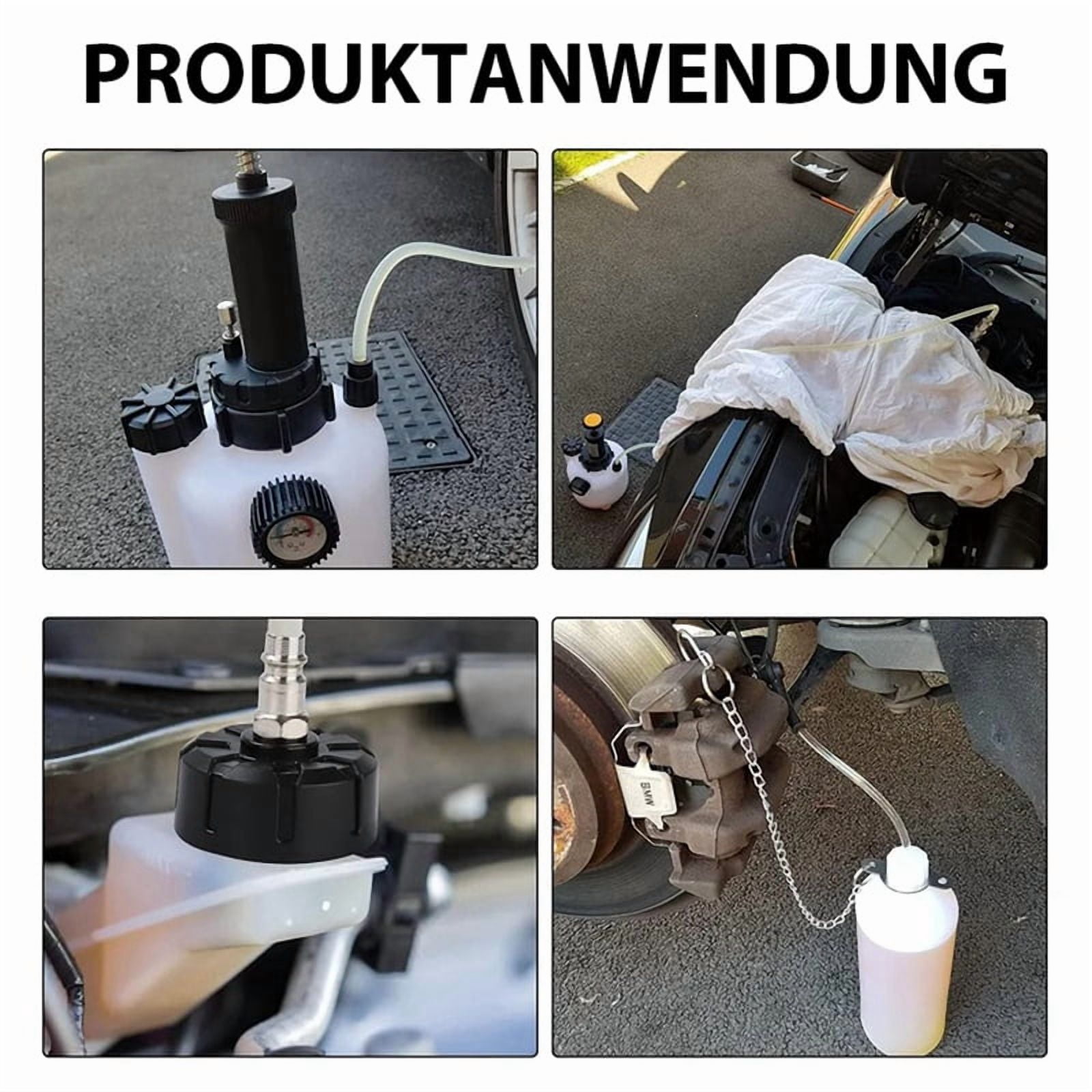 3L Car Brake Fluid Bottle Pressure Bleeding Changer Vacuum Pump Manual Car Brake Bleeder Kit with 1L Oil Bottle Fluid