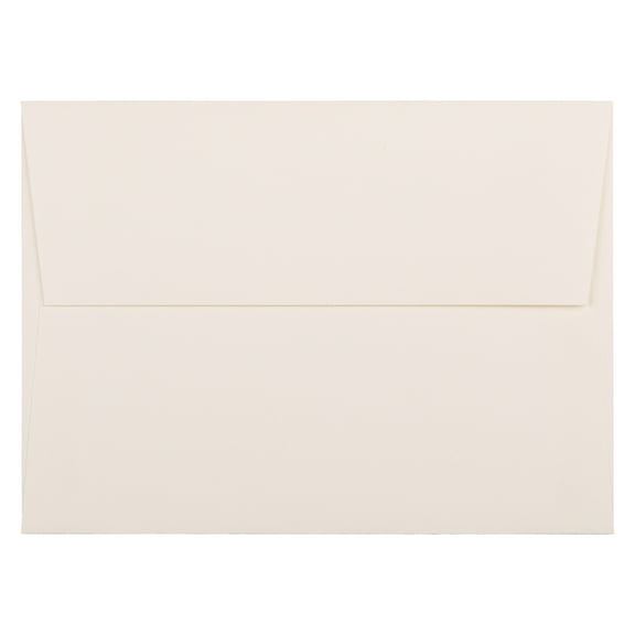 JAM Paper A7 Strathmore Invitation Envelopes, 5 1/4 x 7 1/4, Natural White Wove, 50 per Pack