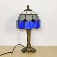 thumbnail image 4 of Table Lamp with Stained Glass Shade, 36 cm Height, Colorful Decorative Bedside Lamp for Bedroom, Living Room, Soft Ambient Lighting with Eye-Caring Diffused Light, 4 of 8