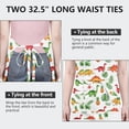thumbnail image 6 of White Cartoon Dinosaurs Pineapples Pattern Apron-Garden Aprons for Women with Pockets-Cotton Linen Waterproof Kitchen Cooking Gardening Aprons Adjustable for Kitchen,Cooking,BBQ and Salon 33x27 Inch, 6 of 7