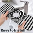 thumbnail image 6 of Kdxio Optical Zebra Illusion Pattern Non-Slip Diatom Mud Faucet Drain Pad,Self Absorbent Mat for Kitchen Sink for Variety Kitchen & Bathroom Countertops, 6 of 7