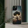 thumbnail image 3 of DistinctInk Hybrid (Acrylic / TPU) Clear Slim Fit Case for Apple iPhone 13 (6.1" Screen) - "Harmony Under the Olive Tree: A Peaceful Palestine", 3 of 8