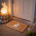 thumbnail image 6 of AURIGATE Easter Bunny Doormat,Flock Non-Slip Front Door Rug with Scalloped Edge for Spring Easter Entryway Porch Outdoor Indoor Holiday Decor, 6 of 9