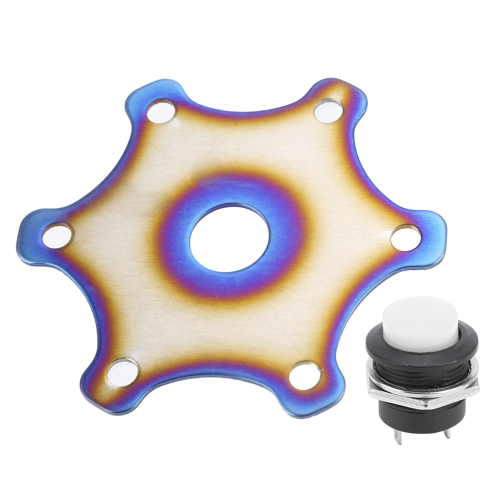 Zaqw Steering Wheel Horn Button Cover, 6 Horn Switch For Racing Car