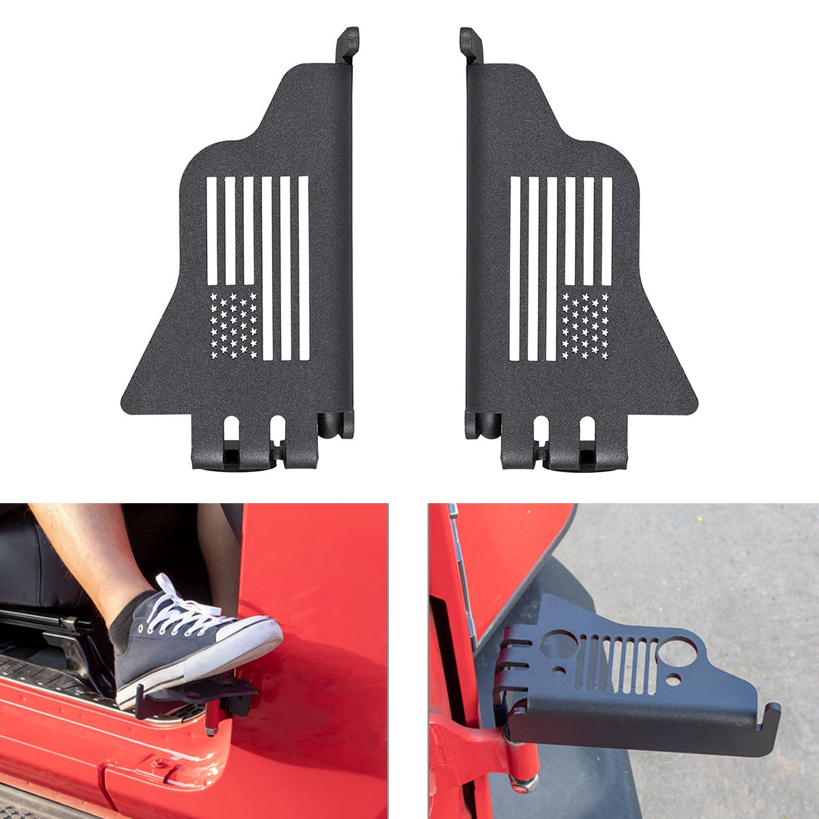 Essen 2Pcs Aluminium American Flag Side Door Hinge Pedals for Jeep Wrangler 07-20 | Walmart Canada Essen 2Pcs Aluminium American Flag Side Door Hinge Pedals for Jeep Wrangler 07-20 | Walmart Canada