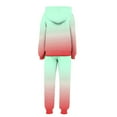 thumbnail image 4 of Mifsaly Kids Sweatsuit 2 Piece Gradient Boys Girls Matching Tracksuit Set Fashion Valentine Hoodie Teen Hooded Sweatshirt Running Daily Wide Leg Joggers with Pockets Spring Fall Unisex Tween Outfits, 4 of 6
