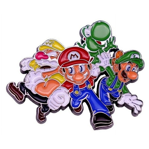 Super Mario and Friends 1.75 Inch Wide Enamel Metal Pin