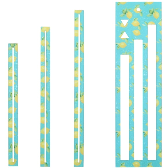 Sewing Pocket Template Zipper Sewing Tool with Hole Quilting Acrylic 11 x 2.95 Inch Rectangle Medium Turquoise Bag Zip Template