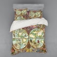 thumbnail image 2 of Ambesonne Watercolor Bedding Set 3 Pcs, Vintage World Map, Twin, Multicolor, 2 of 3