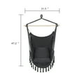 thumbnail image 2 of Pillow Tassel Hanging Chair Gray, 2 of 12