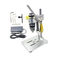 thumbnail image 3 of Mini taladro de banco, prensa portátil de bricolaje, fresadora de mesa de Metal, pequeña máquina perforadora para reparación de muebles, artesanía de Portabrocas B12 15 mm 10 mm, 3 of 8