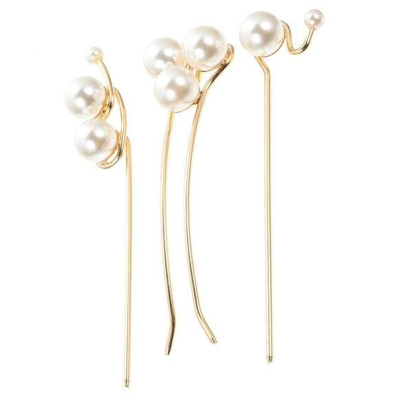 YUYUETIME Vintage Chinese Hair Stick Metal Hair Pin 3Pcs Wedding and Party Decorative 14x1.2in