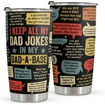 Gift For Dad - Stainless Steel Tumbler 20oz - Dad Joke Birthday Gift for Dad Men Gift - Fathers Day Gift From Daughter Son Wife - Funny Christmas Gift For Men Dad Stepdad Bonus Dad Uncle