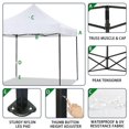 thumbnail image 3 of FDW 10 X 10' Pop Up Canopy Tent Backpack, Party Tent Ez Up Canopy Sun Shade Wedding Instant Folding Protable Better Air Circulation Outdoor, White, 3 of 7