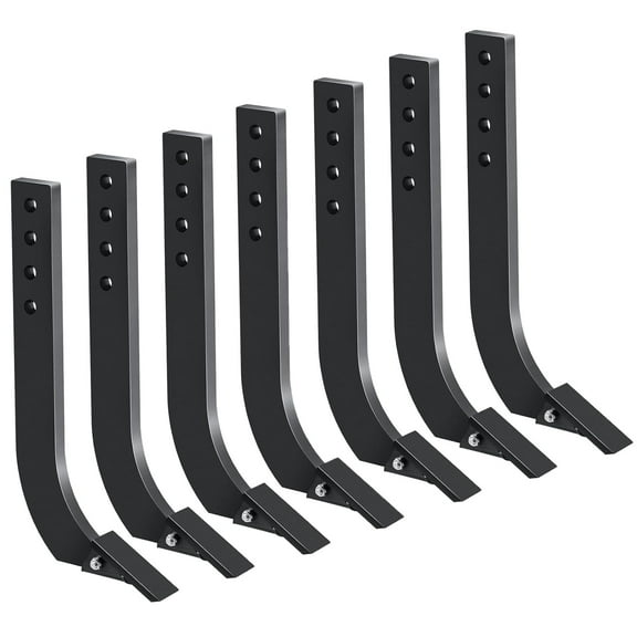 Towallmark Box Blade, 18'' Scarifier, 4 Holes Box Scraper, Cutter with Removable Teeth and Pins, Adjustable Shanks Assembly for Digging, Plowing, 1/5/6/7PCS