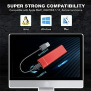 Portable SSD External Hard Drive Mobile Solid State Portable Hard Drive for PC Laptop and Mac Data Transfer and Storage