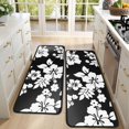 thumbnail image 4 of Kitchen Rugs Sets Of 2,Pioneer Flower Floral Print Pattern Anti Fatigue Kitchen Mat Rugs Non Slip Washable,Decorative Kitchen Floor Mats for Kitchen,Sink,Laundry,17"x47"+17"x47", 4 of 5
