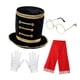 thumbnail image 4 of Conjunto de 4 piezas de accesorios de disfraz de Papá Noel para adultos para juegos de rol. negro, 4 of 8