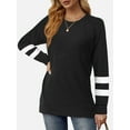 thumbnail image 2 of Fantaslook Womens Long Sleeve Tops Crewneck Sweatshirts Casual Color Block Tunic Tops Pullover, 2 of 8