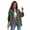 Army Green, variant on LYMAYTER Women Fashion Coats for S-2XL Casual Long Sleeve Denim Shirts Solid Color Fray Hem Tassels Jeans Jacket
