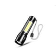 thumbnail image 1 of Linterna de mano Greeniant para Senderismo y Pesca Aleación de aluminio Carga USB Recargable Zoomable Color Negro, 1 of 6