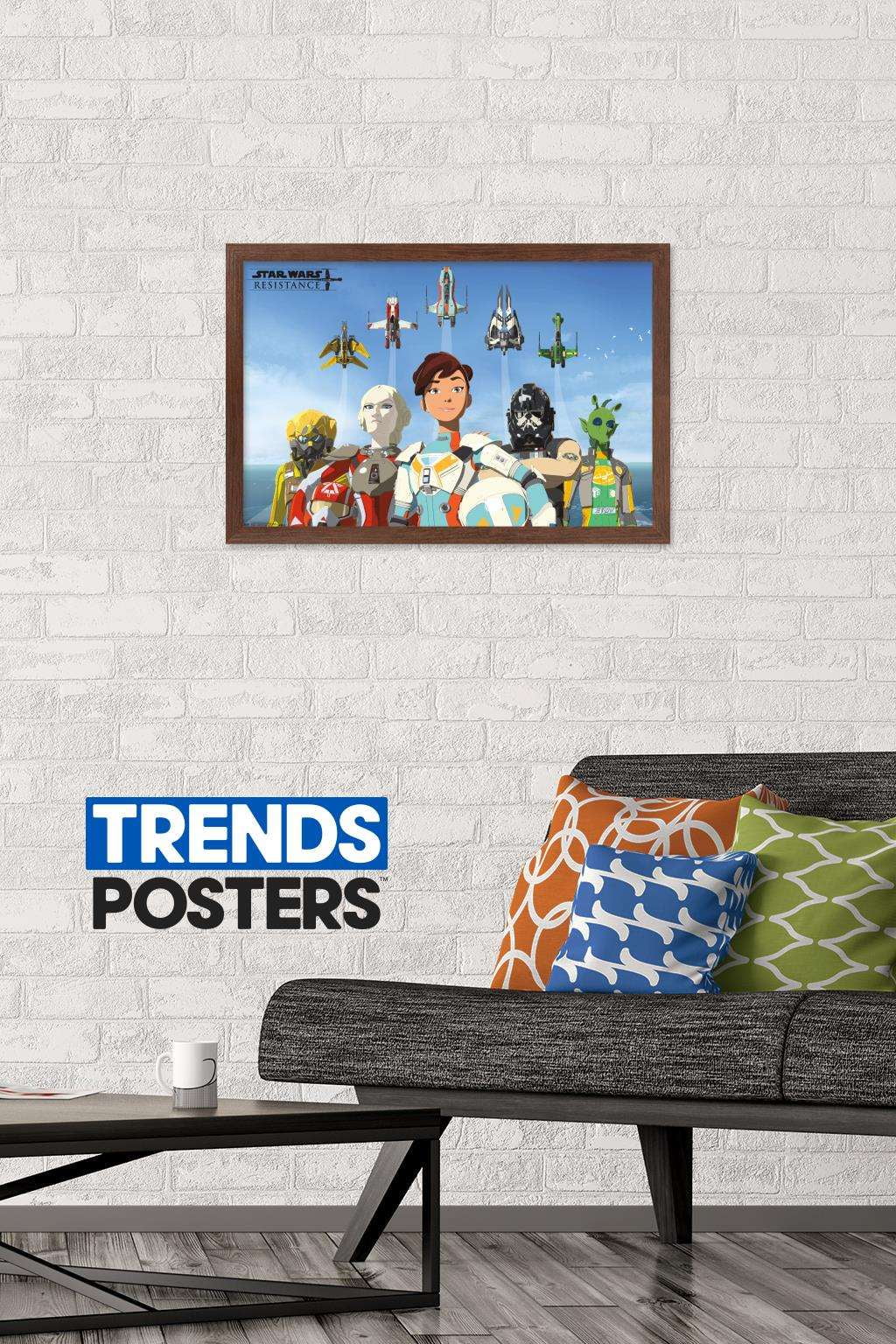 Star Wars: Resistance - Flight Wall Poster, 14.725" x 22.375", Framed