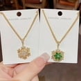 thumbnail image 6 of Crystal Snowflake Pendant Necklace for Women Rotatable Winter Flower Christmas Choker Necklace Cubic Zirconia Link Chain Christmas Jewelry, 6 of 11