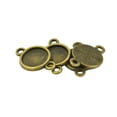 thumbnail image 4 of Base Del Ajuste Del Bisel 50pcs En Blanco Para El Conectador Diy Del Encanto De La Joyería De Cabochon 10m M Sunnimix Conector redondo, 4 of 7