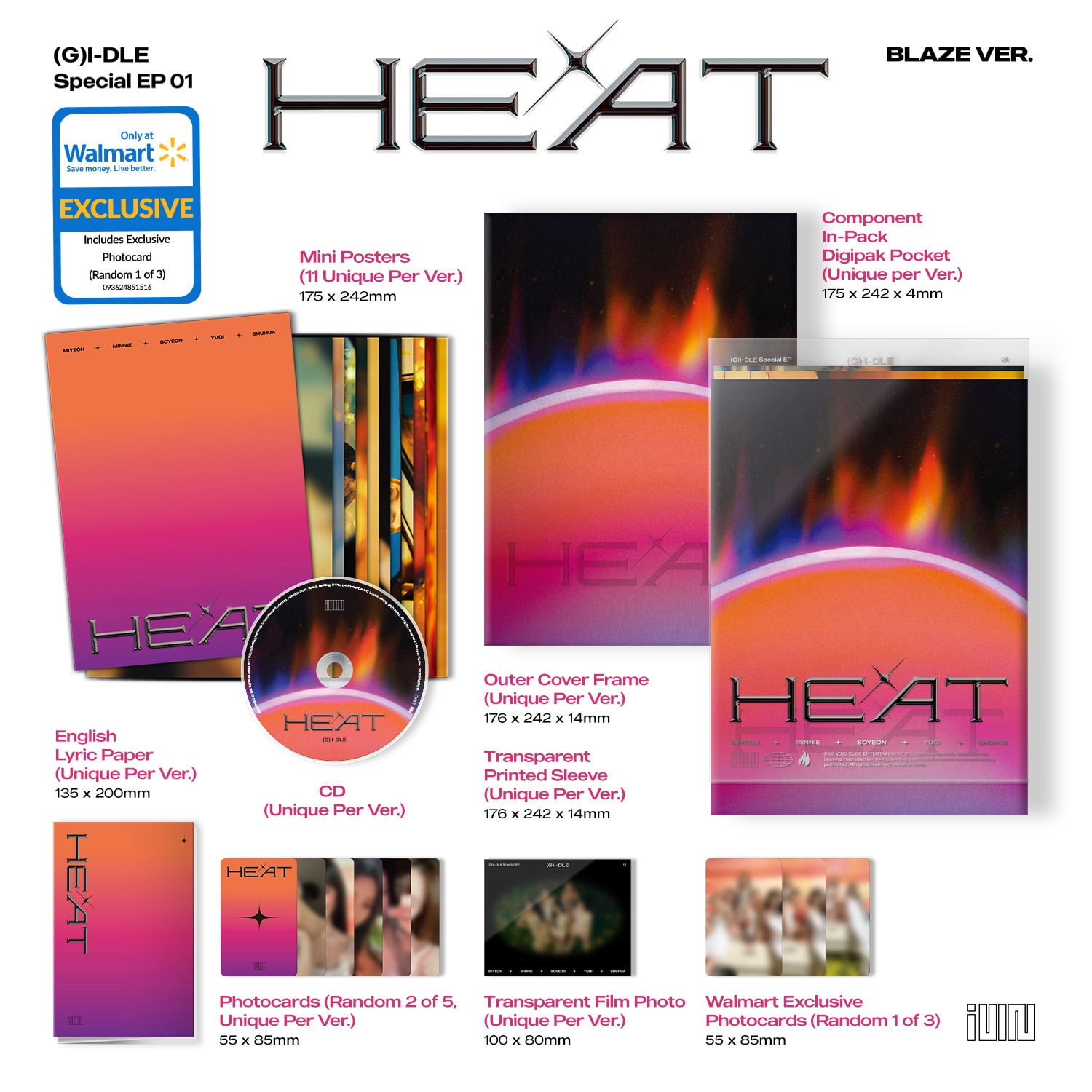 G)I-Dle - Heat (Blaze Ver.) (WM) - Music & Performance - CD