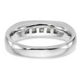 thumbnail image 5 of Solid 14K White Gold Five Stone Diamond Channel Set Wedding Band Ring Size 5.5 (.7 cttw.), 5 of 7