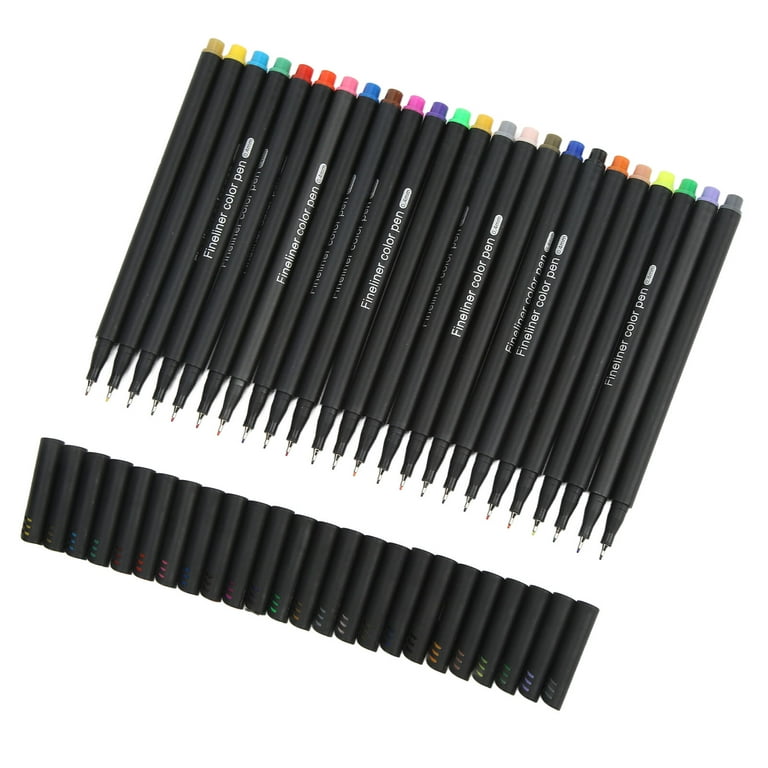 Micro Line Pens, 24 Fineliner Color Pens Set 24 Colors Colorful