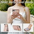 thumbnail image 4 of Allytechgroup iPhone 8 Plus/ 7 Plus Wallet Case, Ring Holder Stand Cards Slots Shockproof Retro Flip Back Cover Phone Case for Apple iPhone 8 Plus/ 7 Plus, Rosegold, 4 of 8