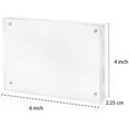thumbnail image 6 of Isaac Jacobs 4 x 6 4-Pack Super Thick [23MM Thickness] Clear Acrylic Magnetic Block Picture Frame, Double-Sided, Frameless, Freestanding, Floating Photos, for Desktop & Tabletop Display 4x6, 6 of 8