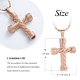 thumbnail image 2 of Rope Winding Cross Cremation Ashes Urn Pendant Necklace Memorial Keepsake Jewelry Lord’s Prayer Cross Ashes Necklaces, 2 of 6