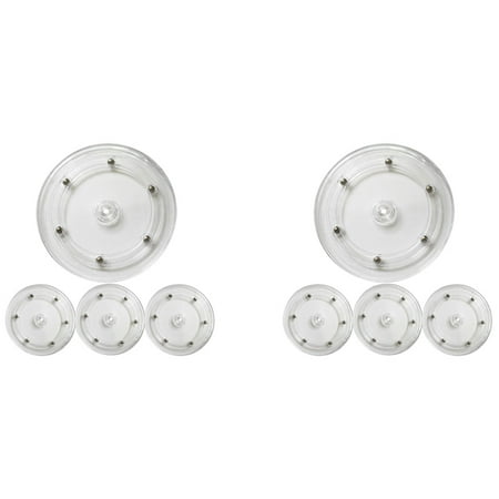 

8Pcs Clear Lazy Turntable 6 Inch Acrylic Turntable Bearing for Decorating Clear Swivel Organizer Base
