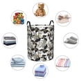 thumbnail image 6 of Balery Abstract Watercolor Round Laundry Basket with Handles Waterproof Freestanding Laundry Hamper for Clothes Toys in the Dorm and Family-Small, 6 of 8