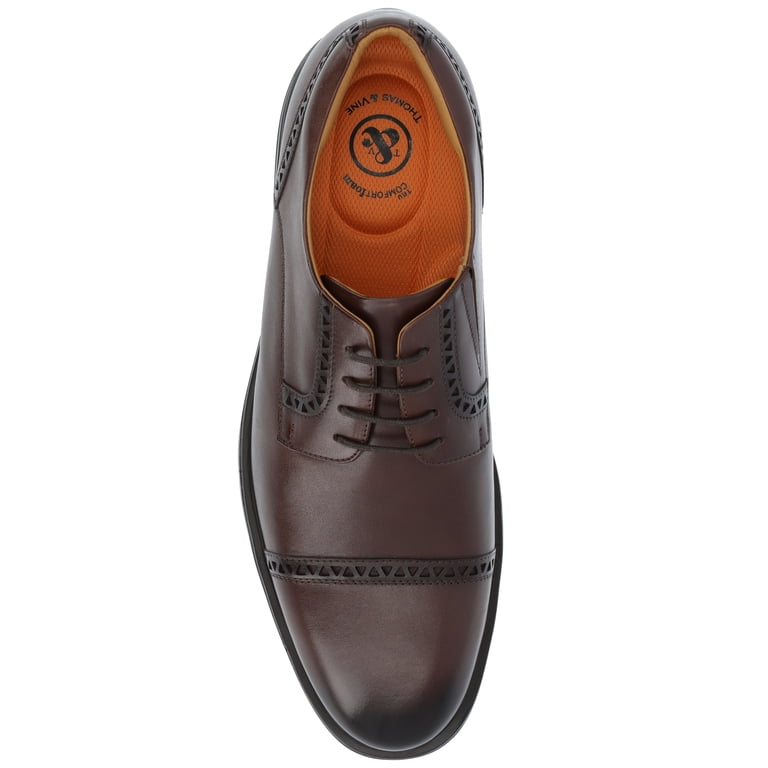 NWNT Thomas & Vine men’s Wide Width Kendrick Cap Toe Dress shoe, 13 W, BlacK Thomas & Vine Mens Kendrick Cap Toe Lace-up Derby Dress Shoe  main image 4